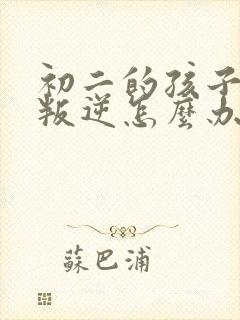 初二的孩子厌学叛逆怎么办