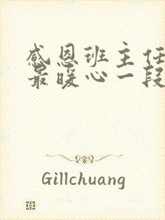 感恩班主任老师最暖心一段话
