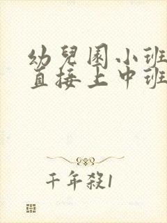 幼儿园小班不上直接上中班可以吗