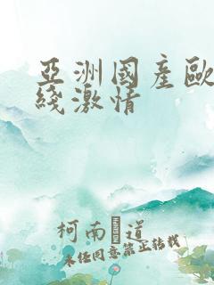 亚洲国产欧美在线激情