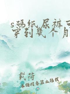 s码纸尿裤可以穿到几个月