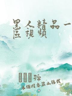 黑人精品一区二区视频