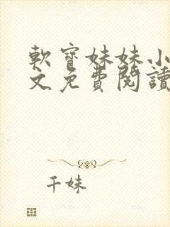 软宝妹妹小说全文免费阅读无弹窗