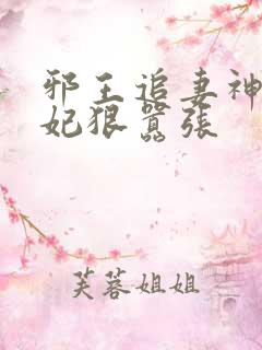 邪王追妻神医狂妃狠嚣张