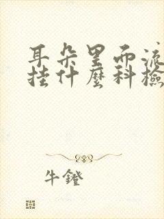 耳朵里面流脓水挂什么科检查