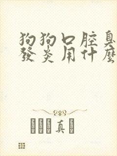 狗狗口腔臭牙龈发炎用什么喷剂比较好