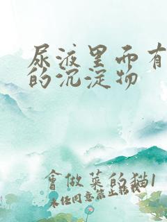 尿液里面有白色的沉淀物