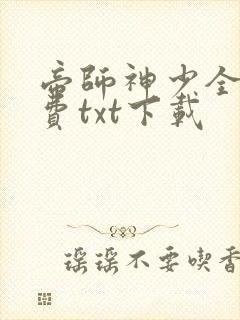 帝师神少全本免费txt下载