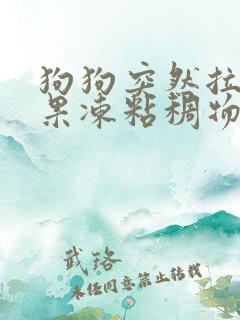 狗狗突然拉透明果冻粘稠物