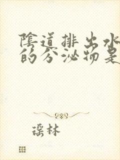 阴道排出水一样的分泌物是什么原因