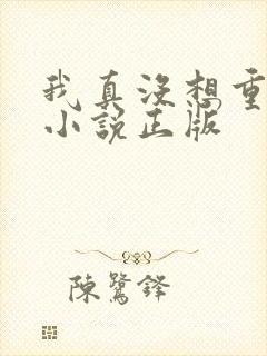 我真没想重生啊小说正版