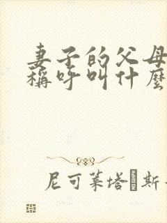 妻子的父母书面称呼叫什么