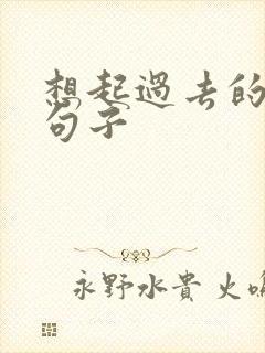 想起过去的事情句子