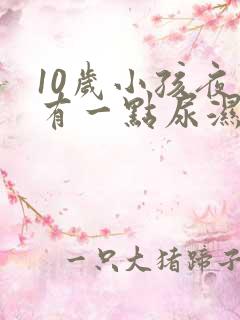 10岁小孩夜里有一点尿湿裤子