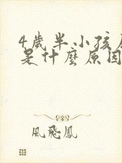 4岁半小孩尿床是什么原因