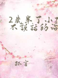 2岁半了小孩还不说话的治疗方法