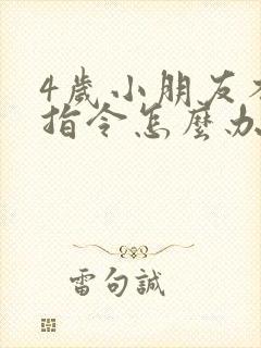 4岁小朋友不听指令怎么办