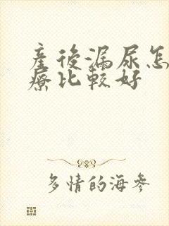 产后漏尿怎么治疗比较好