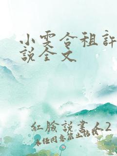 小雯合租许剑小说全文