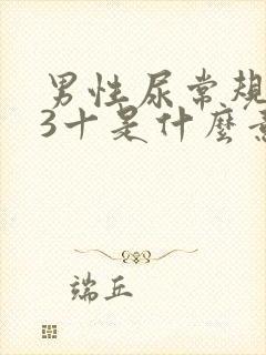 男性尿常规隐血3十是什么意思