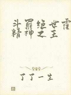 斗罗绝世霍雨浩精神之主