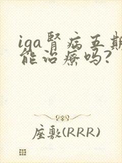 iga肾病五期能治疗吗?