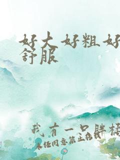 好大好粗好爽好舒服