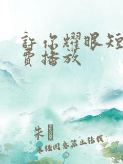 许你耀眼短剧免费播放