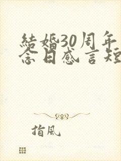 结婚30周年纪念日感言短句