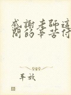 感谢老师这段时间的辛苦付出