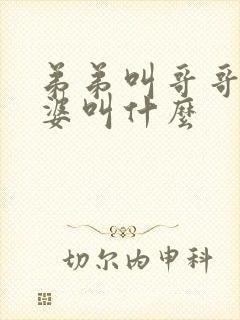 弟弟叫哥哥的老婆叫什么