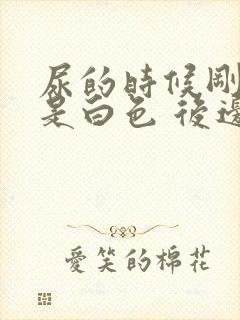 尿的时候刚开始是白色 后边正常