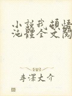 小说我顿悟了混沌体全文阅读