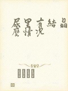 尿里有结晶是什么情况