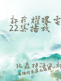 许我耀眼电视剧22集播放