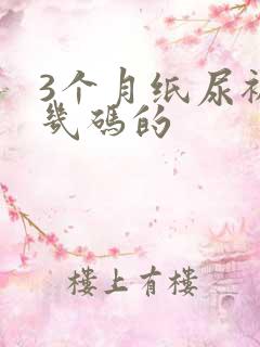 3个月纸尿裤穿几码的