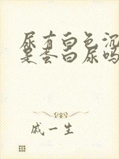 尿有白色沉淀物是蛋白尿吗