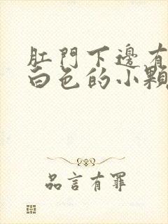 肛门下边有几个白色的小颗粒