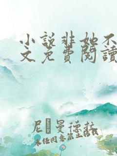 小说非她不可全文免费阅读