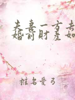 夫妻一方去世后婚前财产如何继承