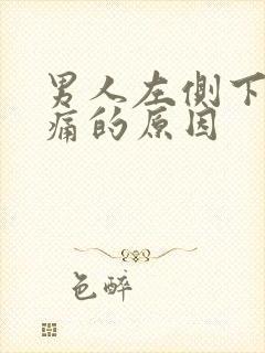 男人左侧下体疼痛的原因