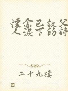 怀念已故父亲催人泪下的诗词名句