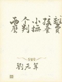 两个小孩离婚怎么判抚养费的