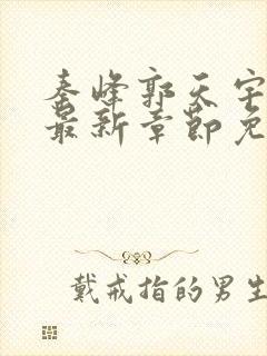 秦峰郭天宇小说最新章节免费阅读