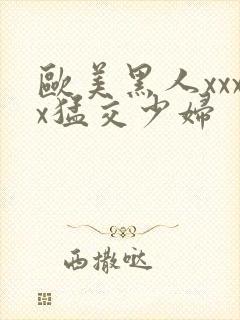 欧美黑人xxxx猛交少妇