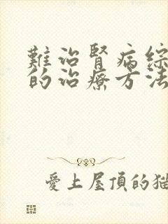 难治肾病综合征的治疗方法