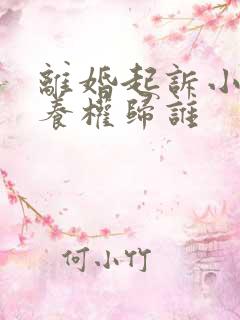 离婚起诉小孩抚养权归谁