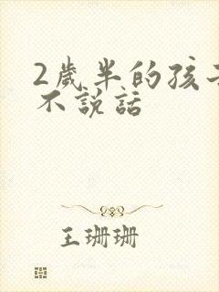 2岁半的孩子仍不说话