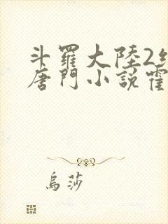 斗罗大陆2绝世唐门小说霍雨浩