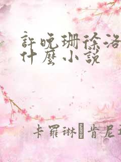 许晚珊徐洛洛是什么小说